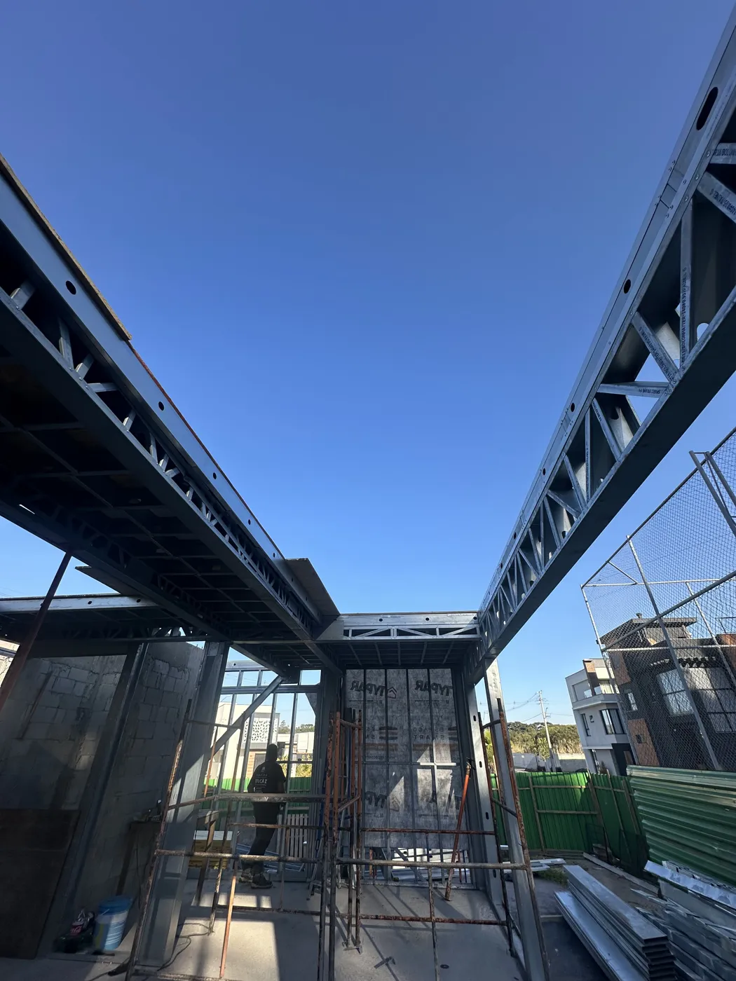 Treliças da cobertura em Steel Framing
